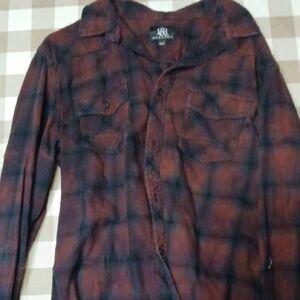 Rock & Republic Red and Black Plaid Shirt